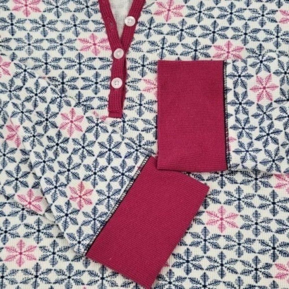 Tommy Hilfiger Pink and White Snowflake Christmas Pajamas - Picture 6 of 14